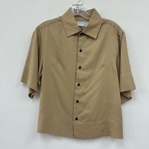 Men's Tan Button Down Shirt